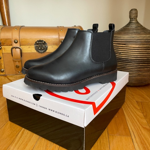 Blondo Rio Waterproof Leather Chelsea Boots Black - Picture 1 of 7